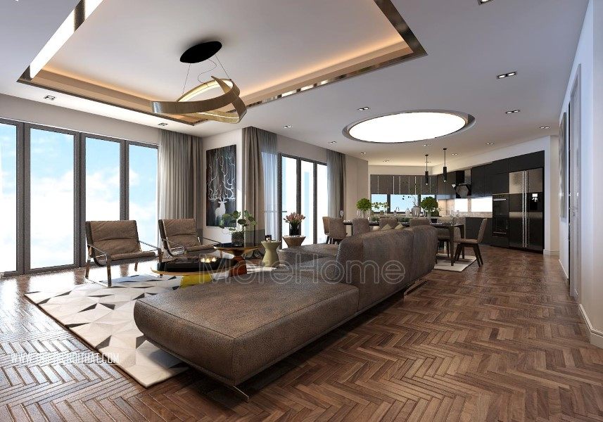 Thiết kế nội thất phòng khách chung cư Royal City